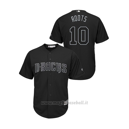 Maglia Baseball Hombre Arizona Diamondbacks 10 Adam Jones 2019 Players Weekend Roots Replica Nero